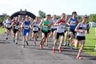 The start of the Tyne Bridge Harriers Exhibition Park 5k, Newcastle.